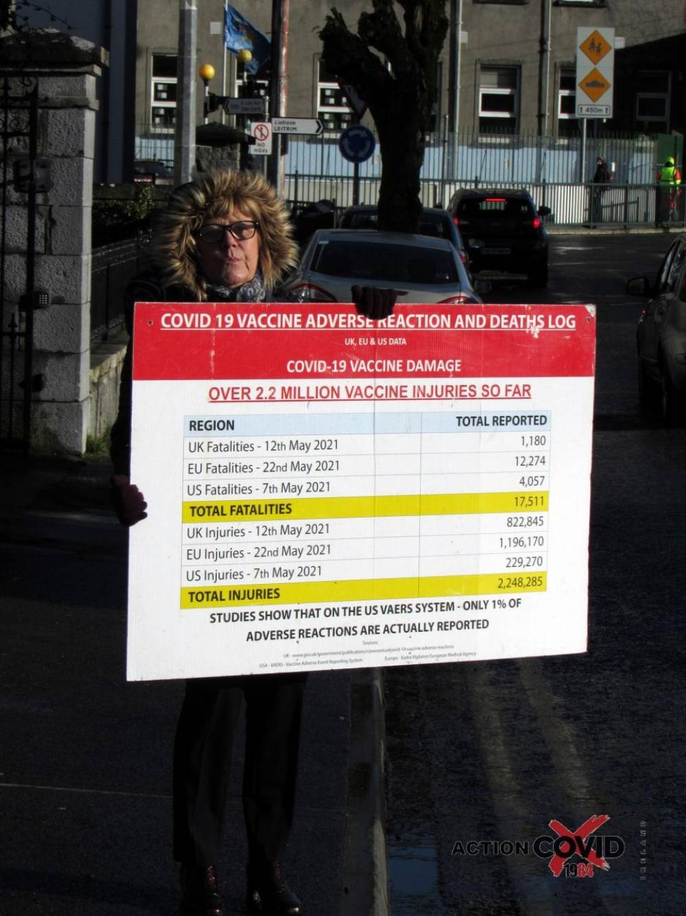 Photo gallery from small protest 04 Feb 2022in Loughrea