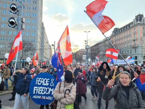 Protests against the plandemic take place every day in small towns and every week in Vienna!