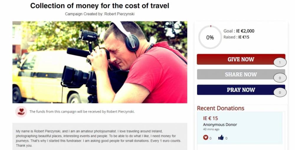 Collection of money for the cost of travel